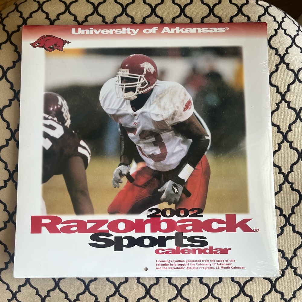 Vintage Arkansas Razorback 2002 Sports Calendar New
